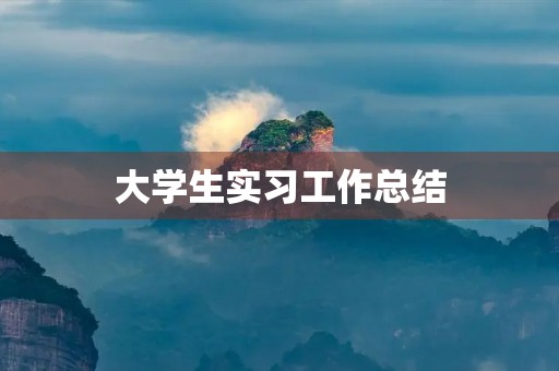 大学生实习工作总结(5篇) 大学生实习工作总结(5篇)