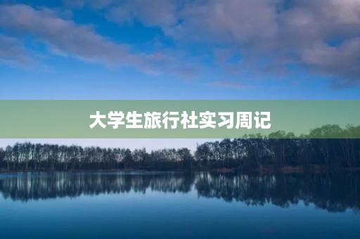 大学生旅行社实习周记 大学生旅行社实习周记