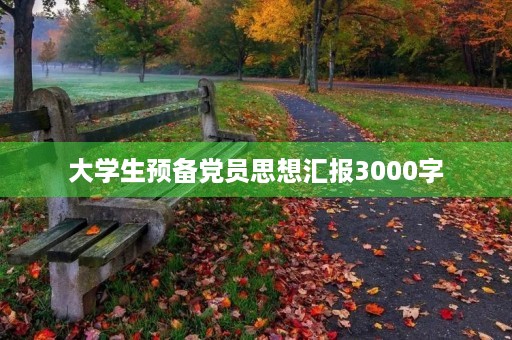 大学生预备党员思想汇报3000字