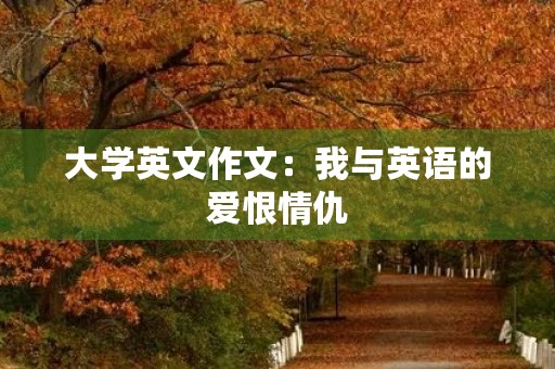 大学英文作文：我与英语的爱恨情仇