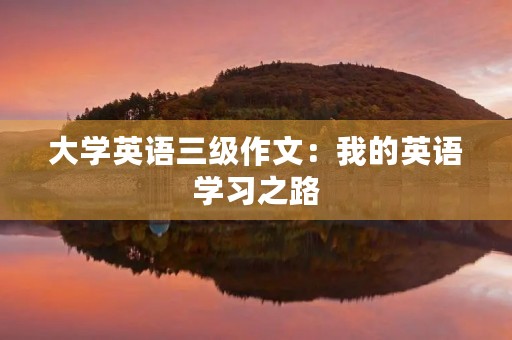 大学英语三级作文:我的英语学习之路 大学英语三级作文:我的英语学习之路