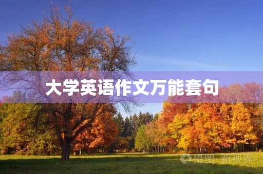 大学英语作文万能套句