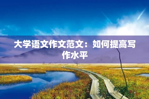大学语文作文范文：如何提高写作水平