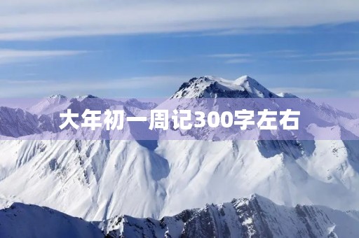 大年初一周记300字左右 大年初一周记300字左右