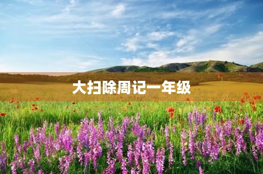 大扫除周记一年级