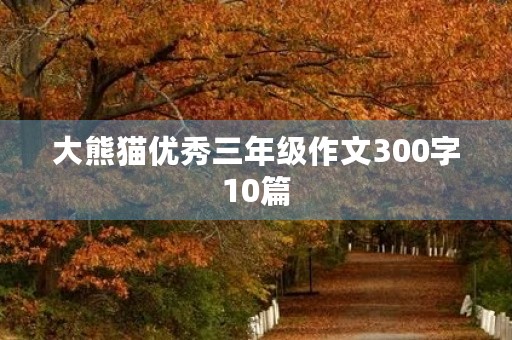 大熊猫优秀三年级作文300字10篇