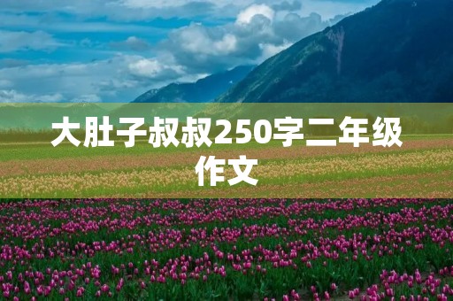 大肚子叔叔250字二年级作文
