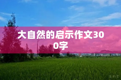大自然的启示作文300字