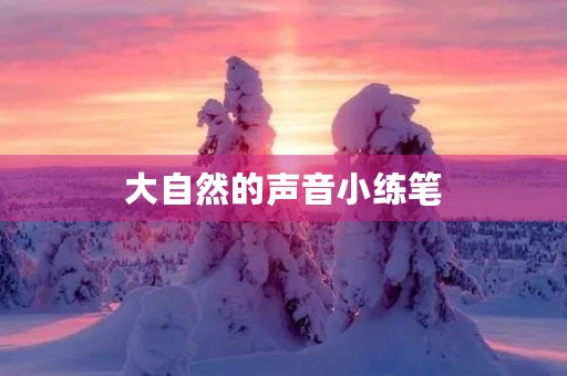 大自然的声音小练笔 大自然的声音小练笔