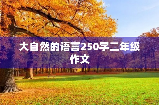 大自然的语言250字二年级作文