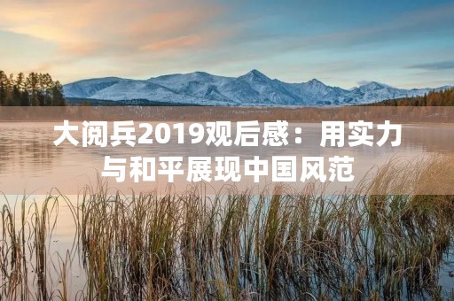 大阅兵2019观后感：用实力与和平展现中国风范