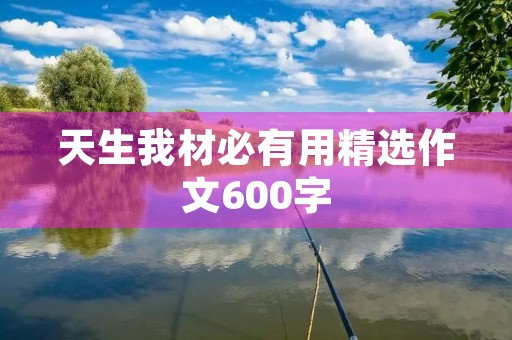 天生我材必有用精选作文600字 天生我材必有用精选作文600字