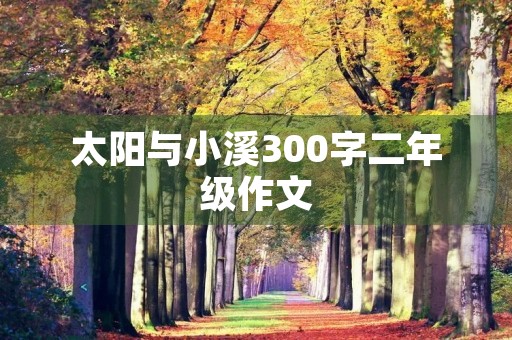太阳与小溪300字二年级作文