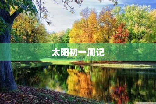 太阳初一周记 太阳初一周记