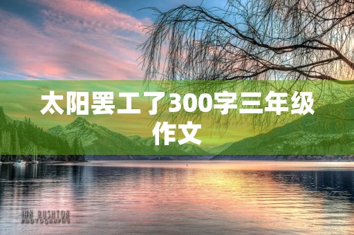 太阳**了300字三年级作文