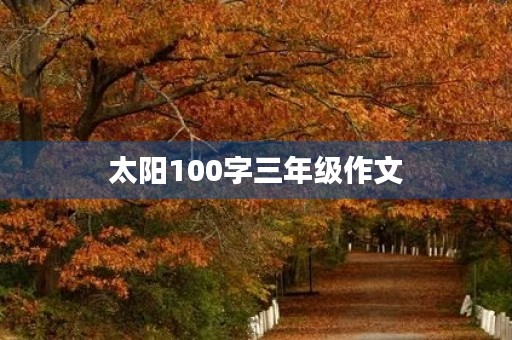 太阳100字三年级作文