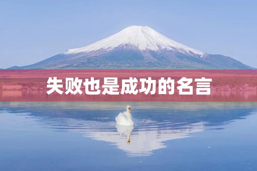 失败也是成功的名言(失败也是成功的名言有哪些) 失败也是成功的名言(失败也是成功的名言有哪些)