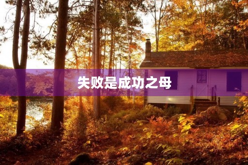 失败是成功之母,让我们珍惜失败的经验 失败是成功之母,让我们珍惜失败的经验