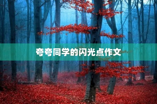 夸夸同学的闪光点作文 夸夸同学的闪光点作文