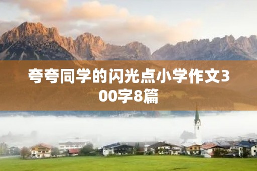 夸夸同学的闪光点小学作文300字8篇