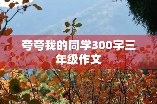 夸夸我的同学300字三年级作文