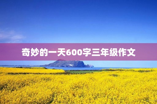 奇妙的一天600字三年级作文 奇妙的一天600字三年级作文