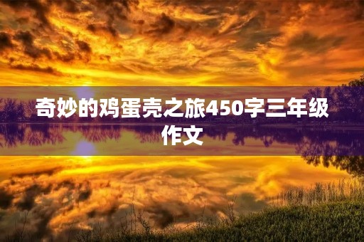 奇妙的鸡蛋壳之旅450字三年级作文