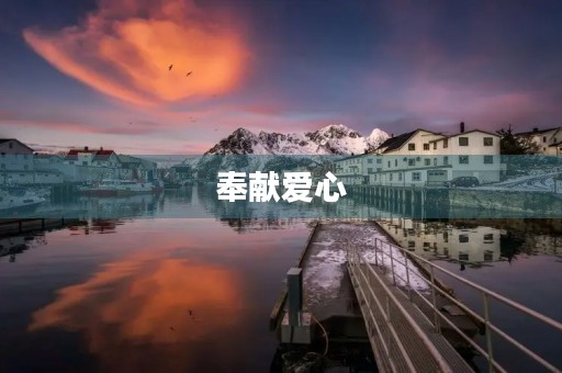 奉献爱心，传递温暖