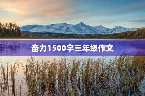 奋力1500字三年级作文 奋力1500字三年级作文
