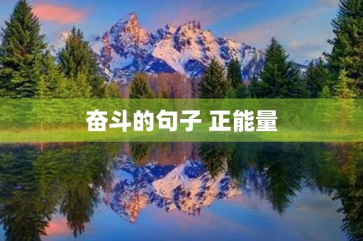 奋斗的句子 正能量，奋斗的正能量短句