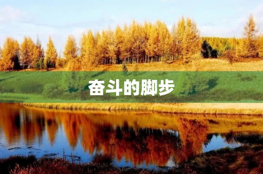 奋斗的脚步,梦想的追逐 奋斗的脚步,梦想的追逐