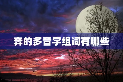 奔的多音字组词有哪些(奔的拼音)
