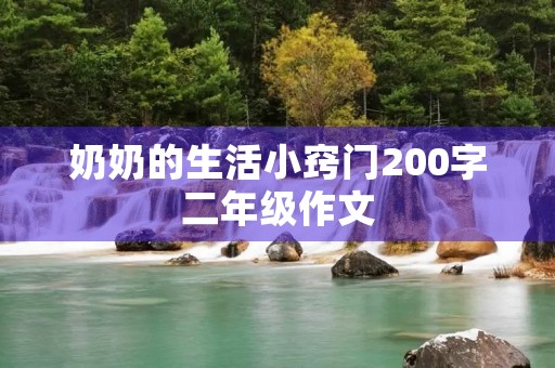 奶奶的生活小窍门200字二年级作文