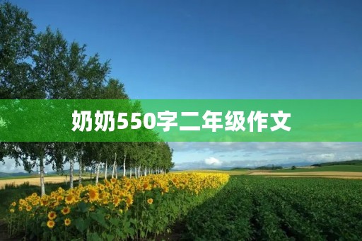 奶奶550字二年级作文