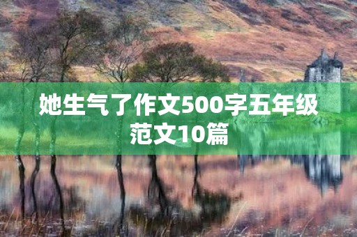 她生气了作文500字五年级范文10篇 她生气了作文500字五年级范文10篇