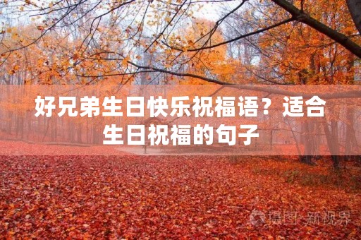 好兄弟生日快乐祝福语?适合生日祝福的句子