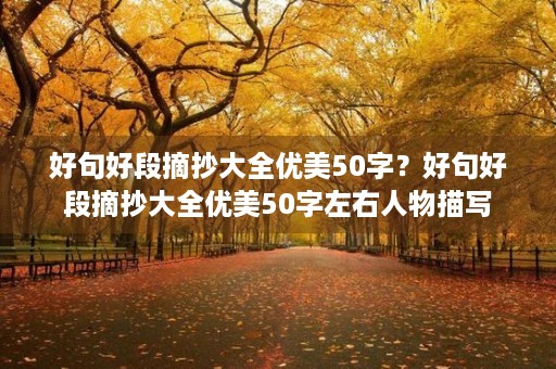 好句好段摘抄大全优美50字？好句好段摘抄大全优美50字左右人物描写
