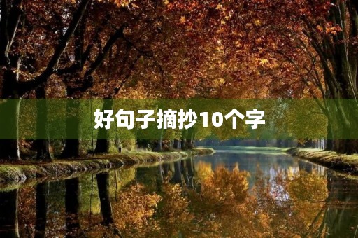好句子摘抄10个字(好句子摘抄10个字左右)
