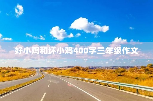 好小鸡和坏小鸡400字三年级作文