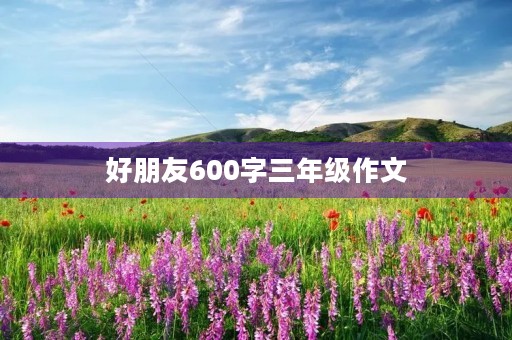 好朋友600字三年级作文