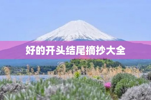 好的开头结尾摘抄大全