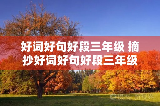 好词好句好段三年级 摘抄好词好句好段三年级 好词好句好段三年级 摘抄好词好句好段三年级