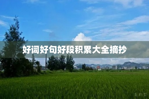 好词好句好段积累大全摘抄(好词好句好段积累大全摘抄简短)