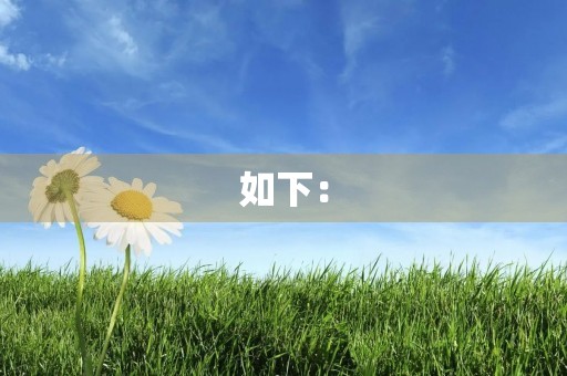 如下: 如下: