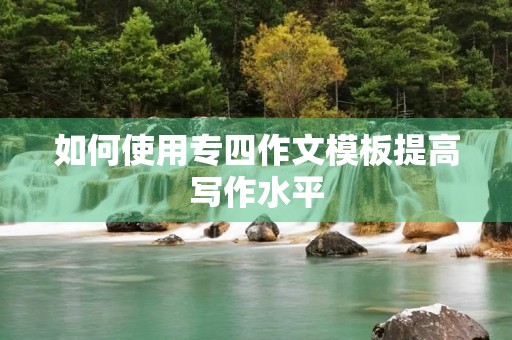 如何使用专四作文模板提高写作水平