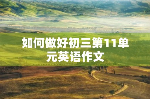 如何做好初三第11单元英语作文 如何做好初三第11单元英语作文