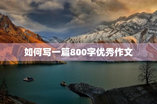 如何写一篇800字优秀作文 如何写一篇800字优秀作文