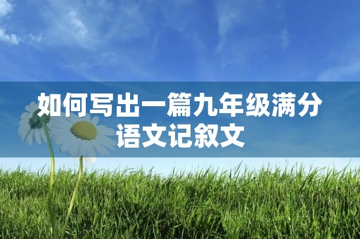 如何写出一篇九年级满分语文记叙文