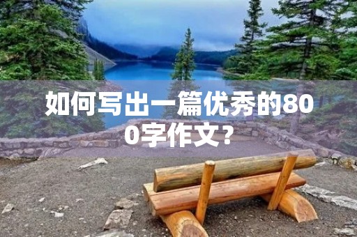 如何写出一篇优秀的800字作文? 如何写出一篇优秀的800字作文?