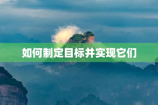 如何制定目标并实现它们